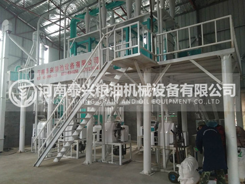 駐馬店30噸面粉機械安裝案例
